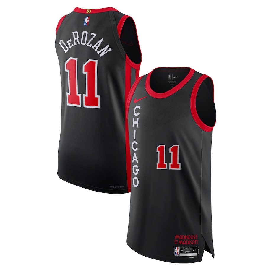 Men's Chicago Bulls DeMar DeRozan Nike Black  Authentic Jersey - City Edition - Jersey