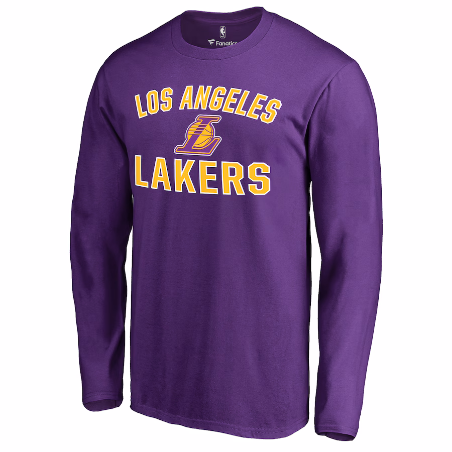Men's Los Angeles Lakers Purple Victory Arch Long Sleeve T-Shirt - Jersey