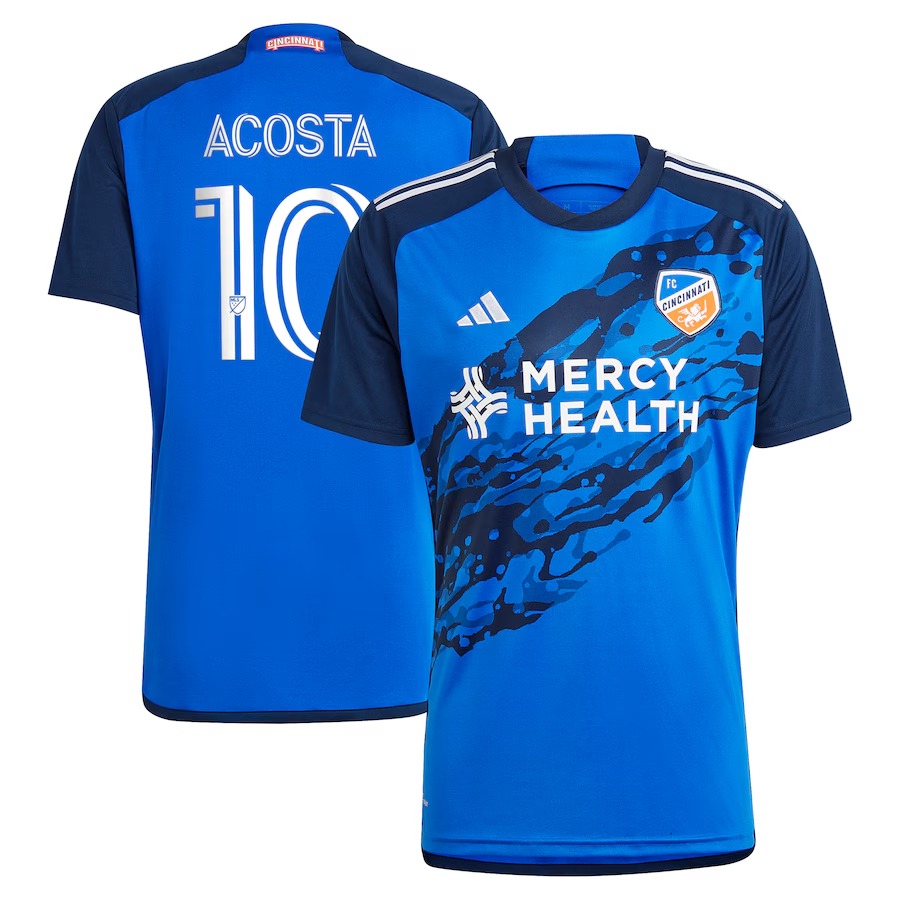 Men's FC Cincinnati Luciano Acosta adidas Blue 2024 River Kit Replica Player Jersey - Jersey