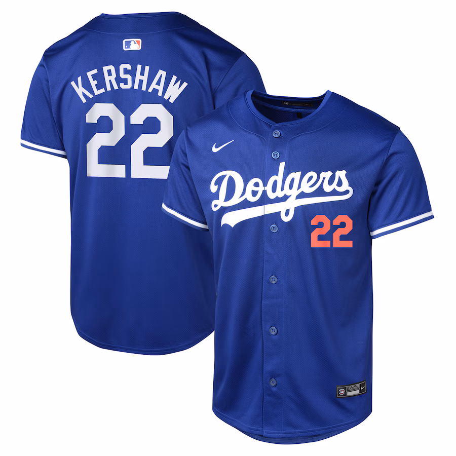 Youth Los Angeles Dodgers Clayton Kershaw Nike Royal Alternate Limited Player Jersey - Jersey
