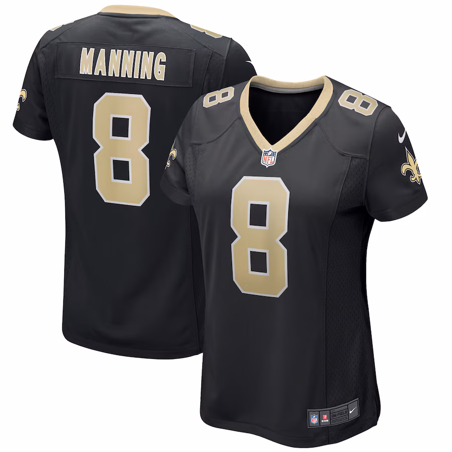 Women's New Orleans Saints Archie Manning Nike Black Game Retired Player Jersey - Jersey