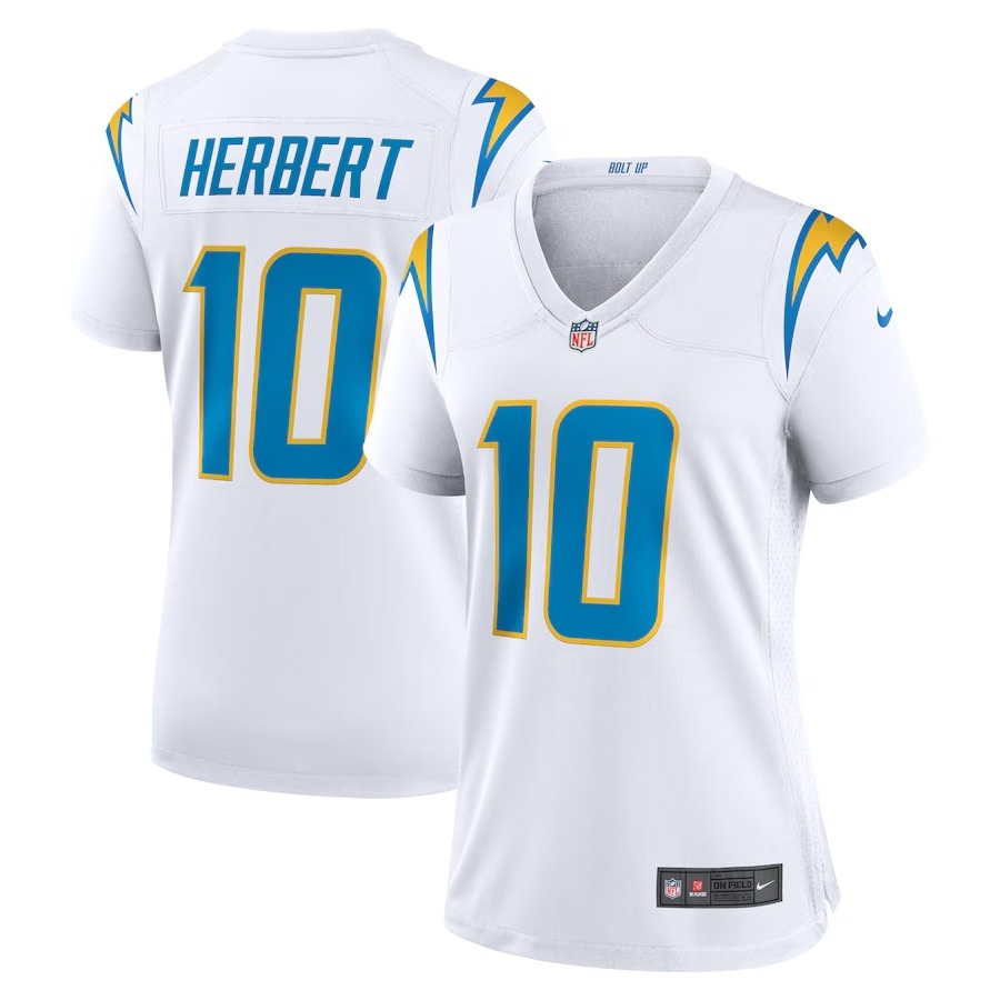 Women's Los Angeles Chargers Justin Herbert Nike White Game Jersey - Jersey