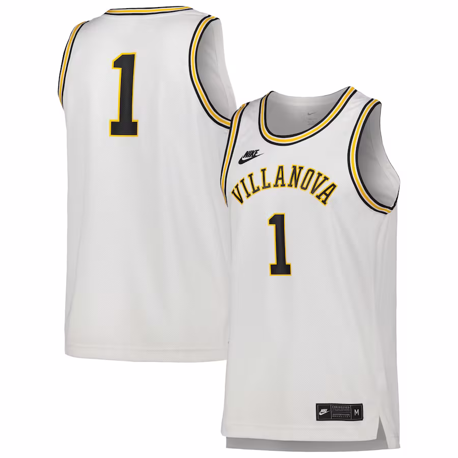#1 Villanova Wildcats Nike Replica Basketball Jersey - White - Jersey