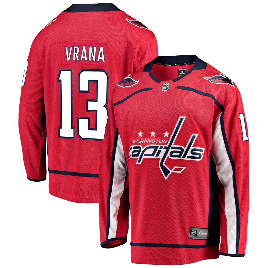 Men's Washington Capitals Jakub Vrana Fanatics Branded Red Home Breakaway Player Jersey - Jersey
