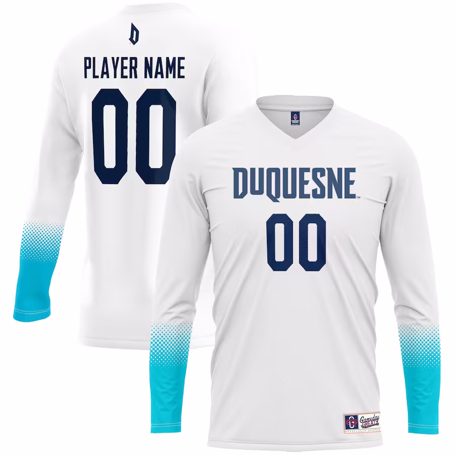 Duquesne Dukes GameDay Greats Unisex NIL Pick-A-Player Lightweight Volleyball Jersey - White - Jersey