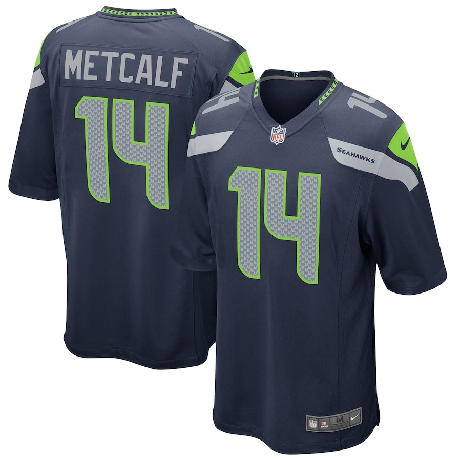 Men's Seattle Seahawks DK Metcalf Nike College Navy Game Jersey - Jersey