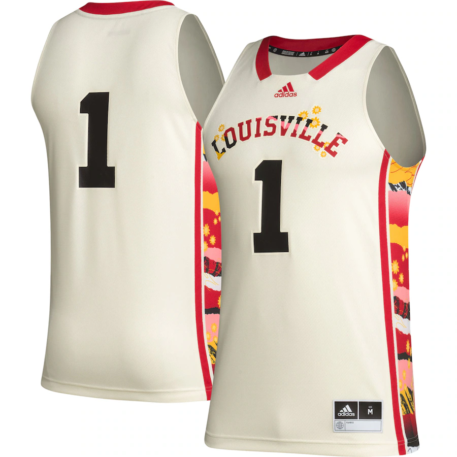 Men's adidas #1 Khaki Louisville Cardinals Honoring Black Excellence Basketball Jersey - Jersey