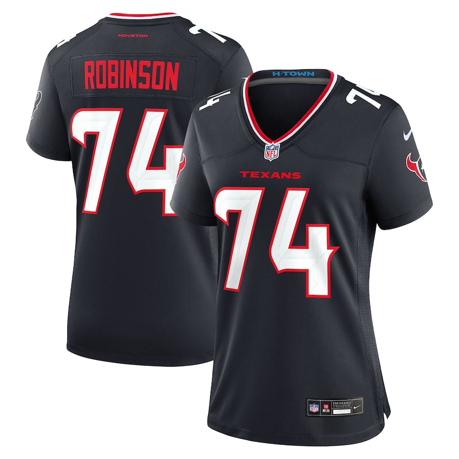 Women's Houston Texans Cam Robinson Nike Navy Team Game Jersey - Jersey