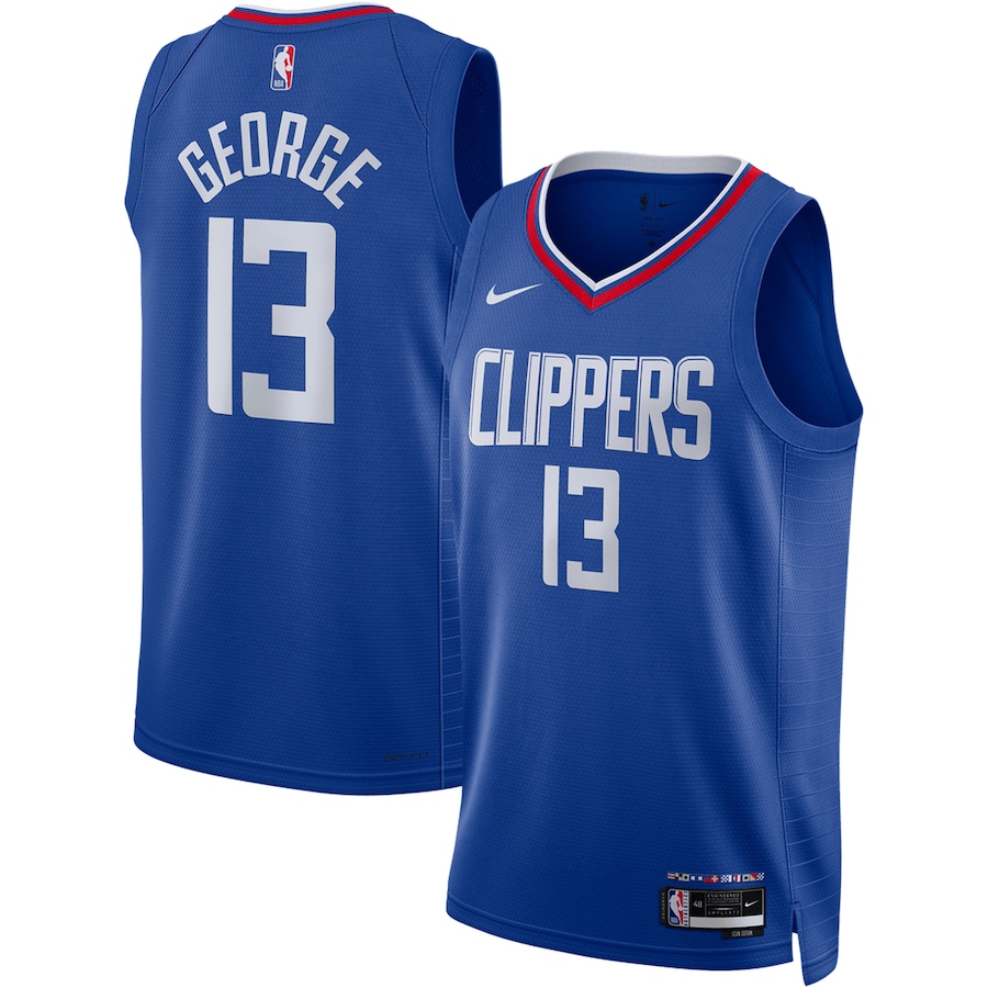 Unisex LA Clippers Paul George Nike Royal Swingman Jersey - Icon Edition - Jersey