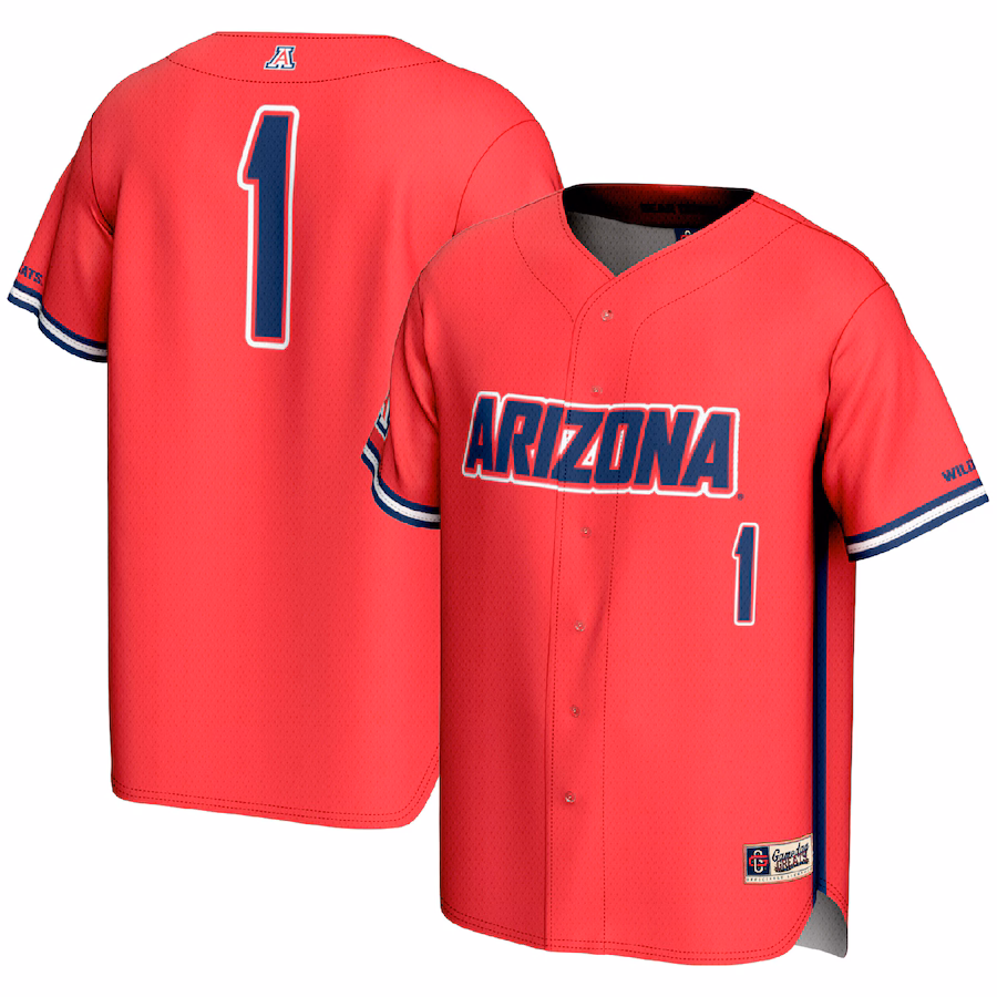 Youth GameDay Greats #1 Red Arizona Wildcats Lightweight Baseball Fashion Jersey - Jersey