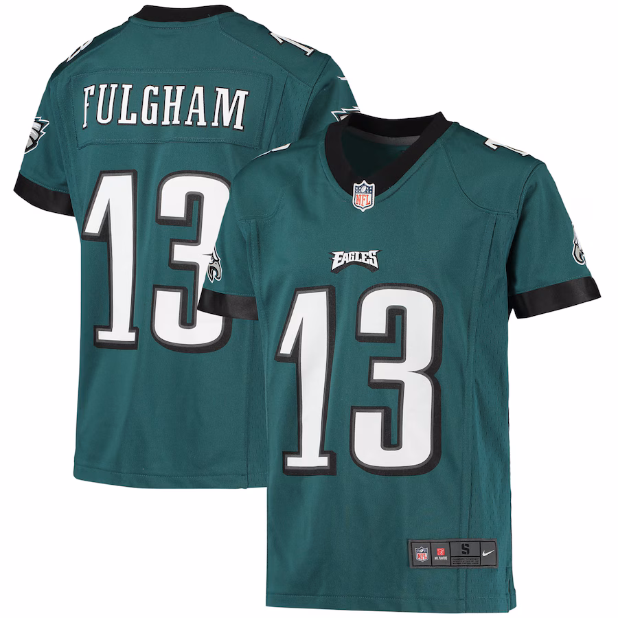 Youth Philadelphia Eagles Travis Fulgham Nike Midnight Green Game Jersey - Jersey