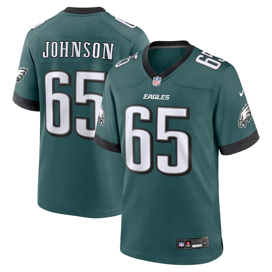 Men's Philadelphia Eagles Lane Johnson Nike Midnight Green Team Game Jersey - Jersey