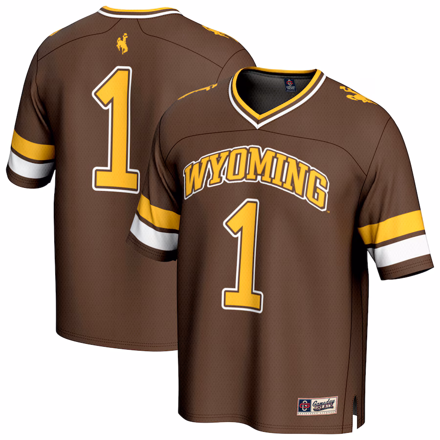 Unisex GameDay Greats #1 Brown Wyoming Cowboys Collegiate Football Fashion Jersey - Jersey