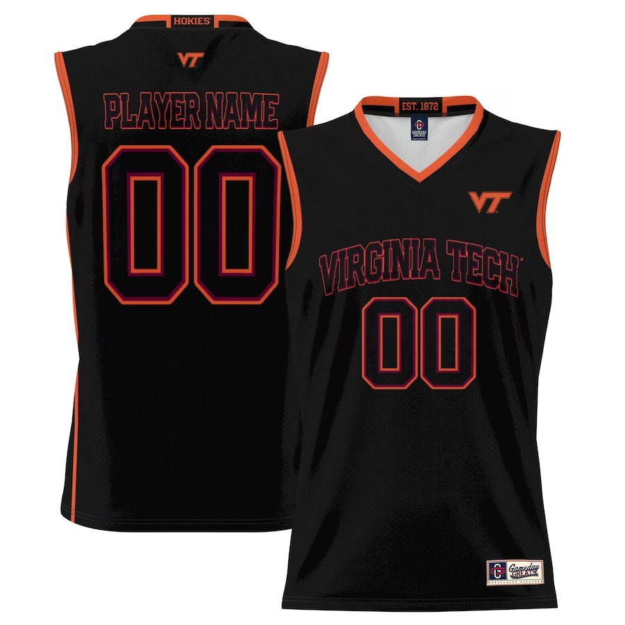 Virginia Tech Hokies GameDay Greats Men's NIL Pick-A-Player Lightweight Basketball Jersey - Black - Jersey