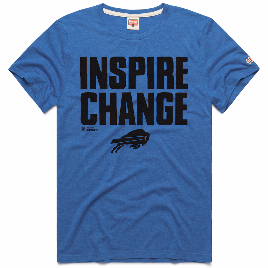 Unisex Buffalo Bills Homage Royal 2024 Inspire Change Tri-Blend T-Shirt - Jersey
