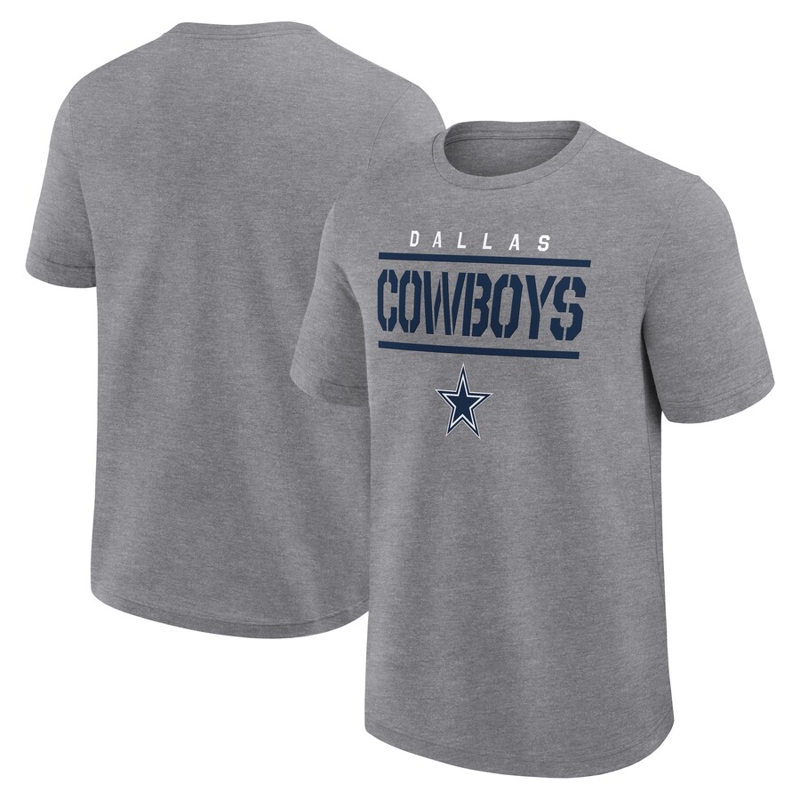 Men's Dallas Cowboys Fanatics Heather Gray Big & Tall Top Notch T-Shirt - Jersey