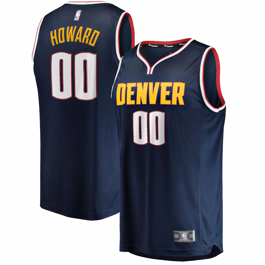 Men's Denver Nuggets Markus Howard Fanatics Navy 2021/22 Fast Break Replica Jersey - Icon Edition - Jersey