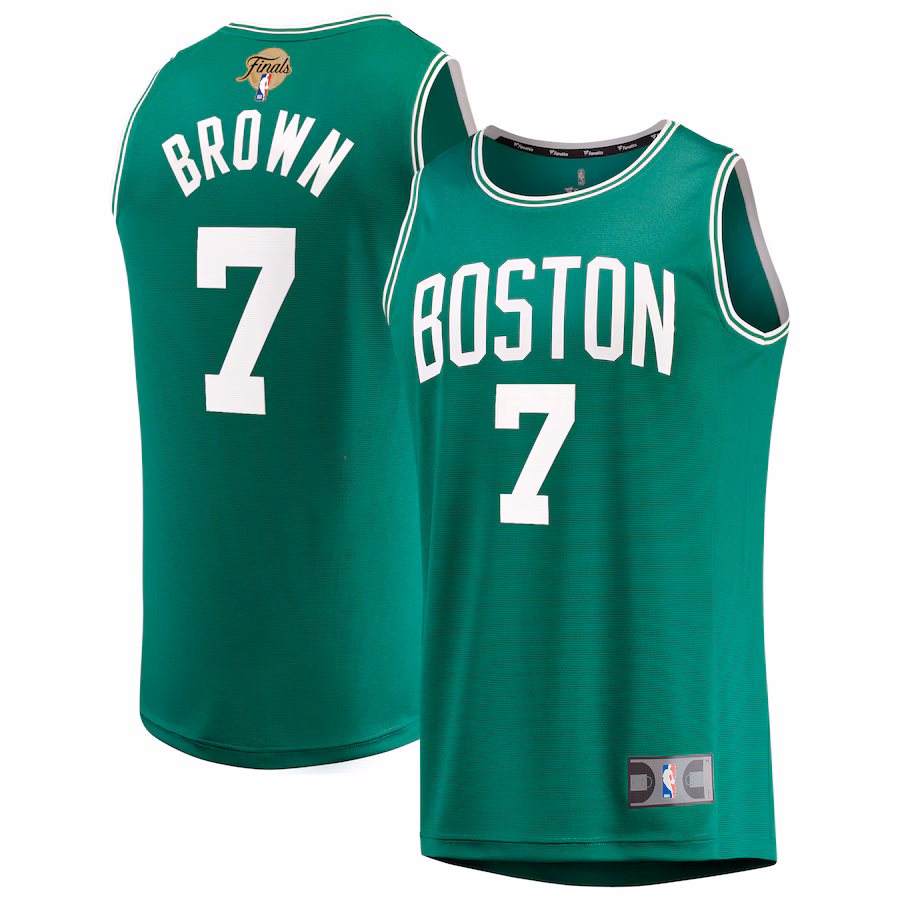 Men's Boston Celtics Jaylen Brown Fanatics Kelly Green 2024 NBA Finals Fast Break Replica Player Jersey - Icon Edition - Jersey