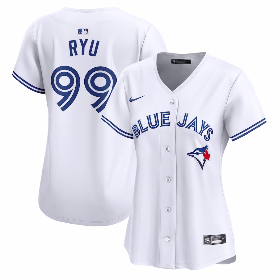 Women's Toronto Blue Jays Hyun Jin Ryu Nike White Home Limited Player Jersey - Jersey