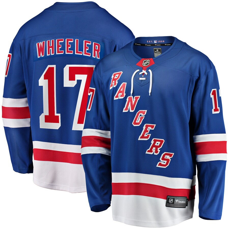 Men's New York Rangers Blake Wheeler Fanatics Branded Blue Home Breakaway Player Jersey - Jersey