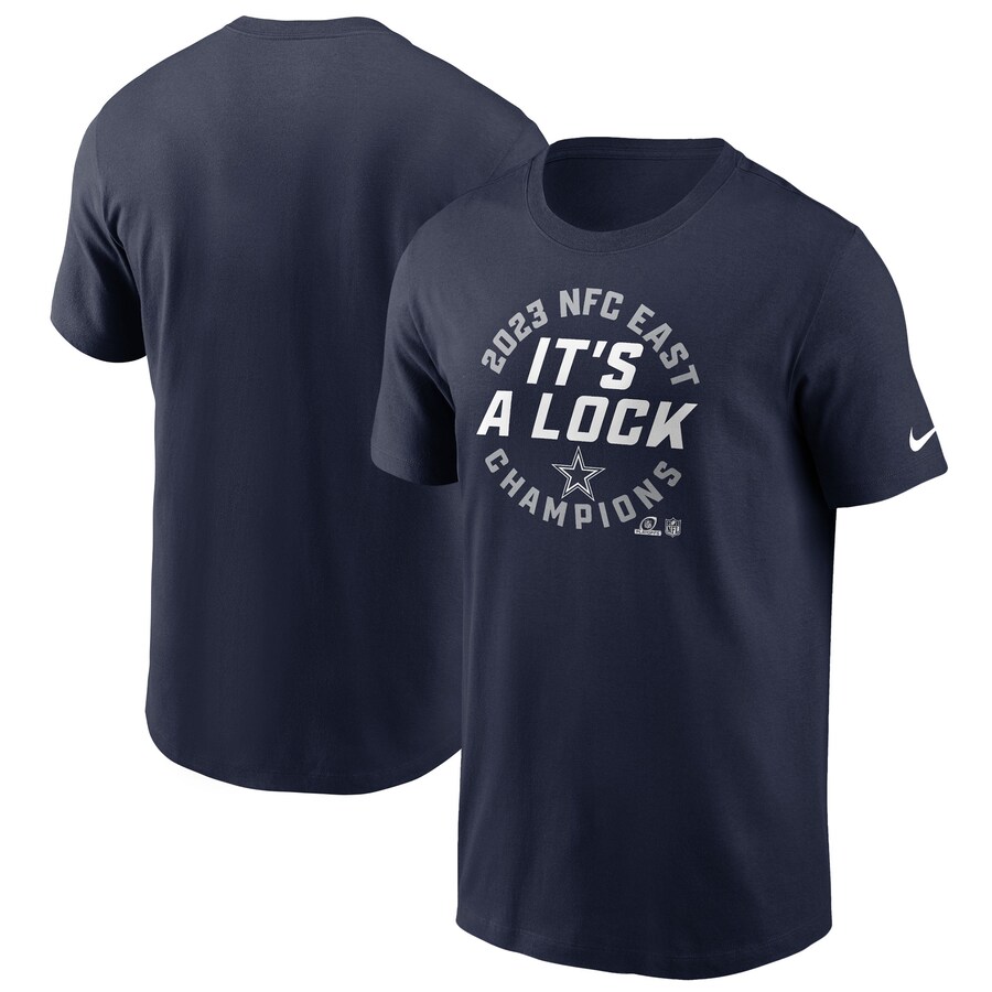 Men's Dallas Cowboys  Nike Navy 2023 NFC East Division Champions Locker Room Trophy Collection T-Shirt - Jersey