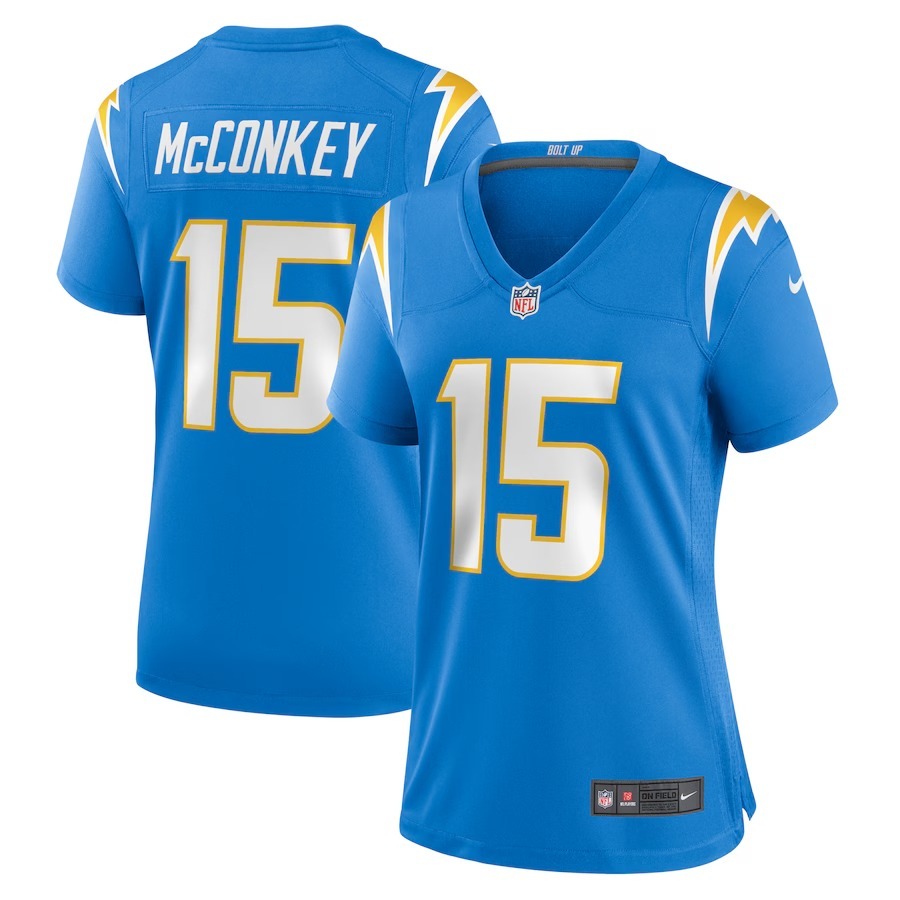 Women's Los Angeles Chargers Ladd McConkey Nike  Powder Blue  Game Jersey - Jersey
