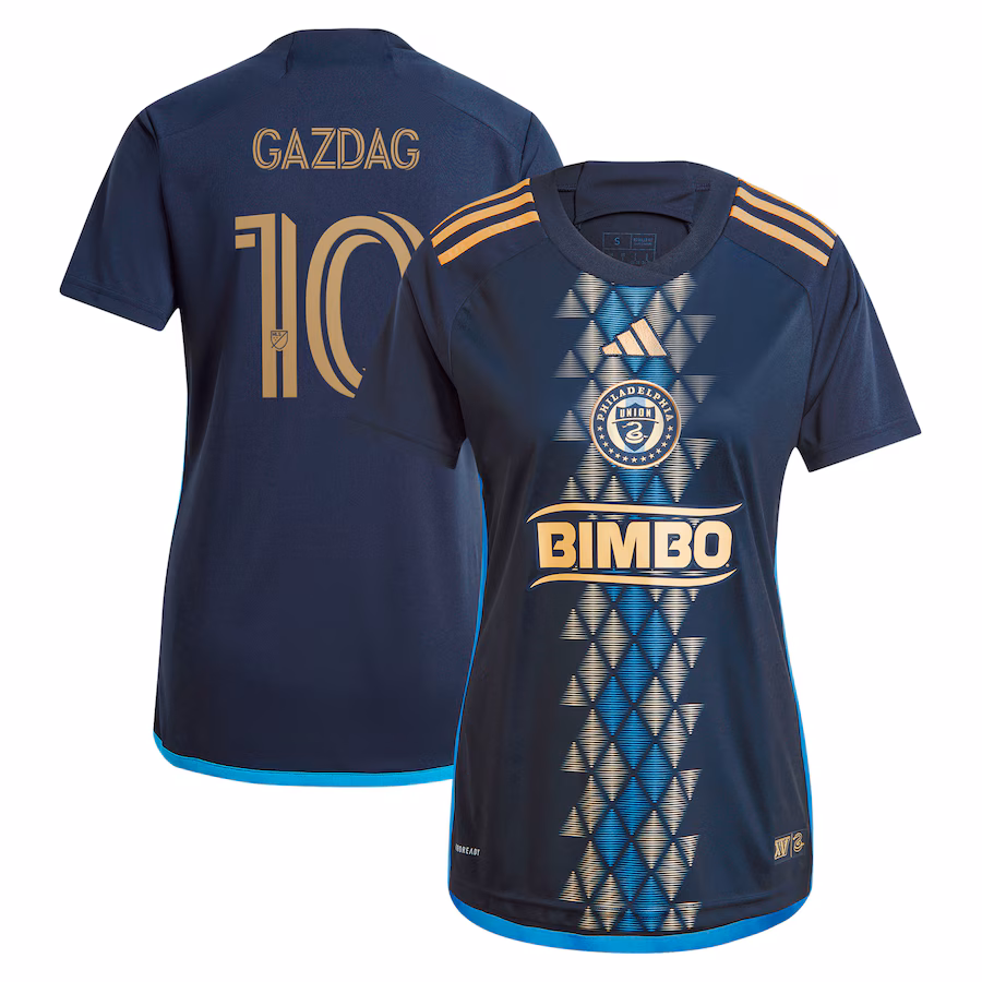 Women's Philadelphia Union Daniel Gazdag adidas Navy 2024 The XV Kit Replica Player Jersey - Jersey