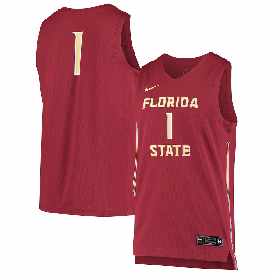 Unisex Nike #1 Garnet Florida State Seminoles Replica Basketball Jersey - Jersey