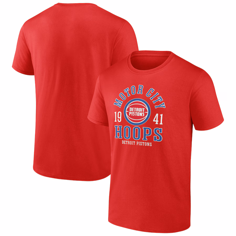 Men's Detroit Pistons Red The Extras T-Shirt - Jersey