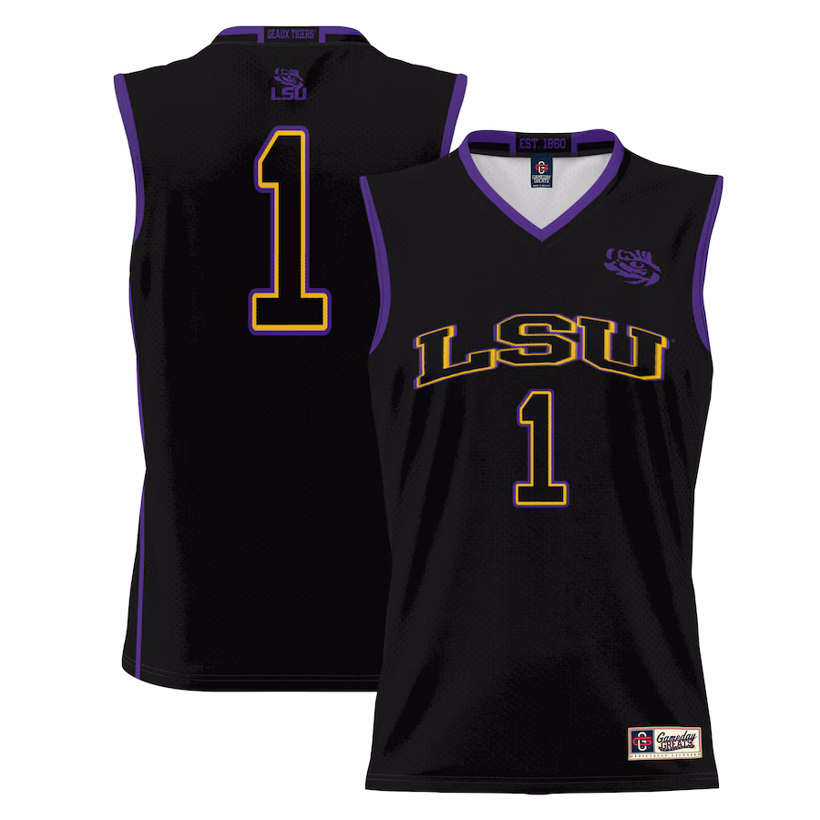 Youth GameDay Greats Black #1 LSU Tigers Lightweight Basketball Jersey - Jersey