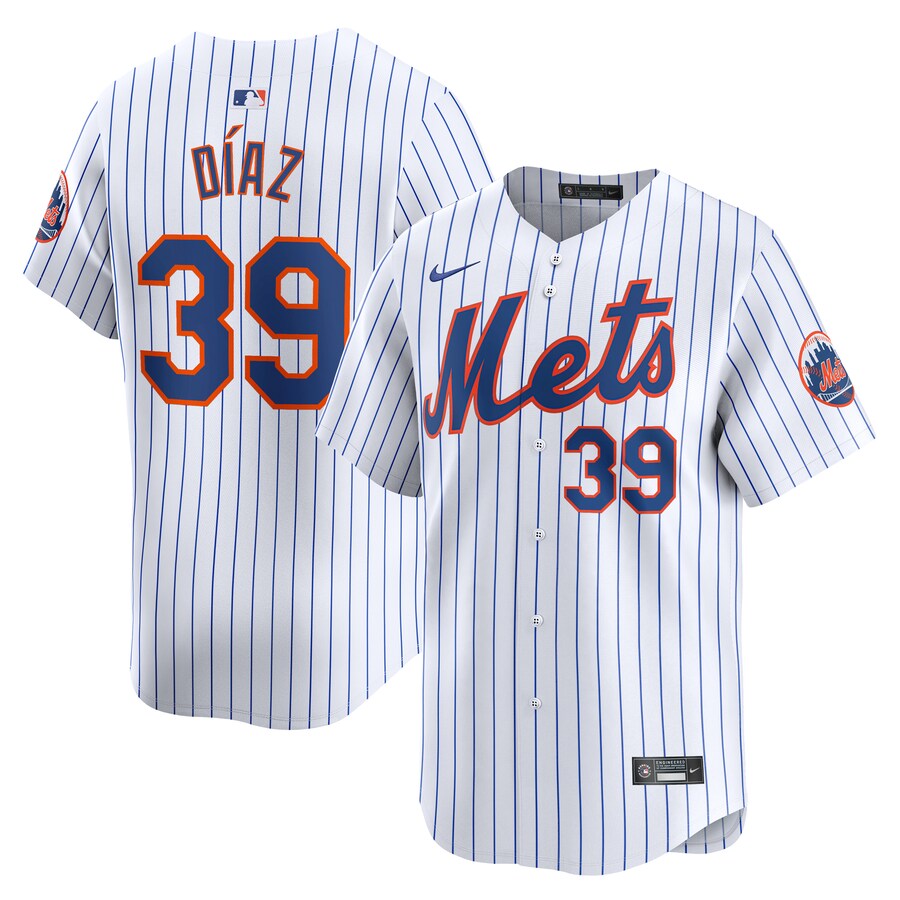 Men's New York Mets Edwin Diaz Nike White Home Limited Player Jersey - Jersey