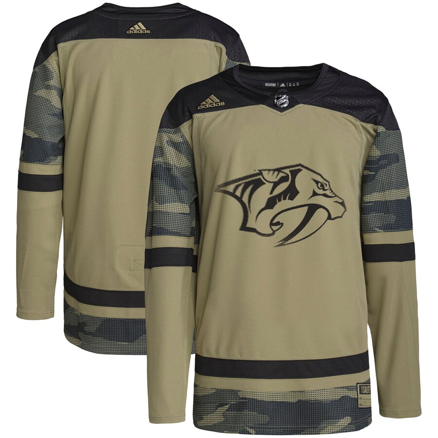 Men's Nashville Predators adidas Camo Military Appreciation Team Authentic Practice Jersey - Jersey