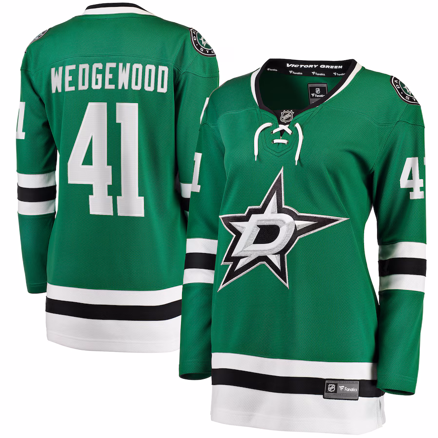 Women's Dallas Stars Scott Wedgewood Fanatics Kelly Green Home Breakaway Player Jersey - Jersey