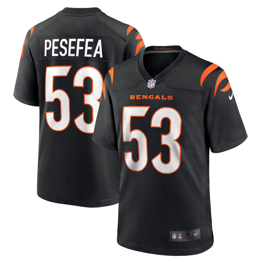 Men's Cincinnati Bengals TJ Pesefea Nike  Black Team Game Jersey - Jersey