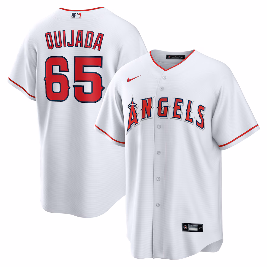 Men's Los Angeles Angels José Quijada Nike White Home  Replica Player Jersey - Jersey