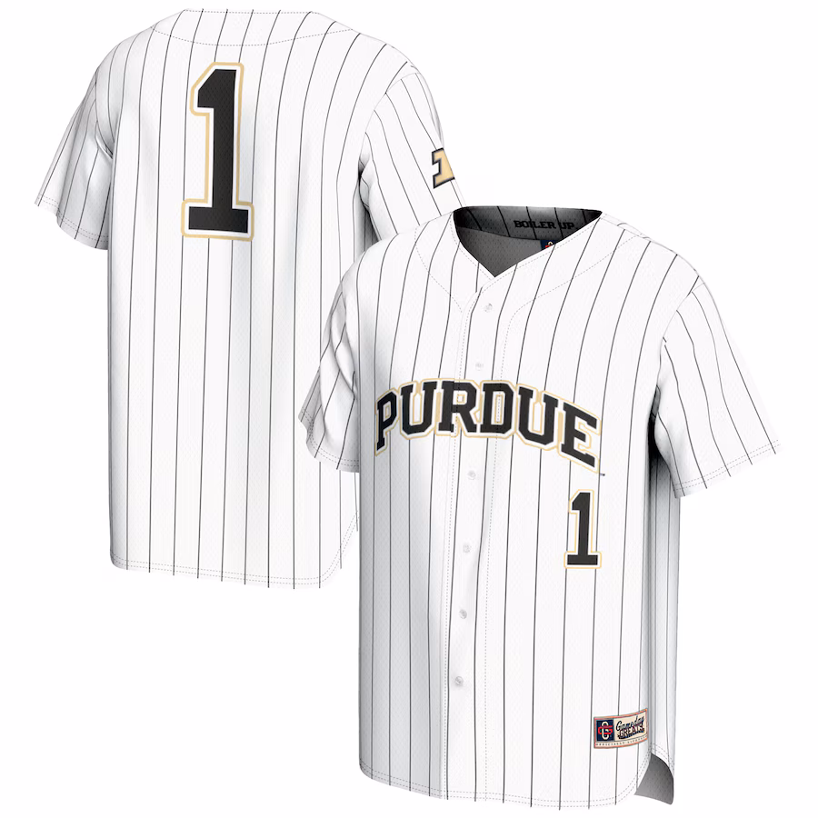 Unisex GameDay Greats #1 White Purdue Boilermakers Lightweight Baseball Jersey - Jersey
