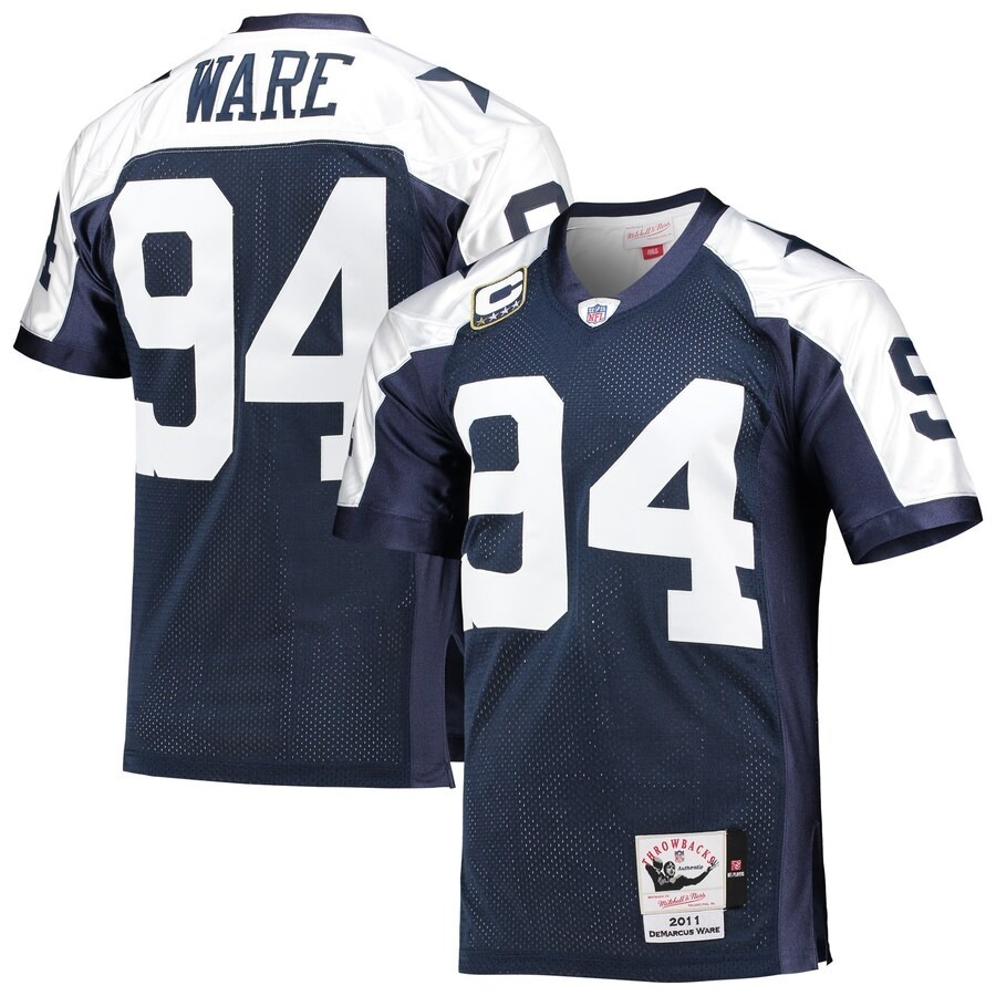 Men's Dallas Cowboys DeMarcus Ware Mitchell & Ness Navy 2011 Authentic Throwback Retired Player Jersey - Jersey