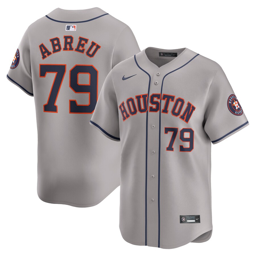 Men's Houston Astros Jose Abreu Nike Gray Away Limited Player Jersey - Jersey