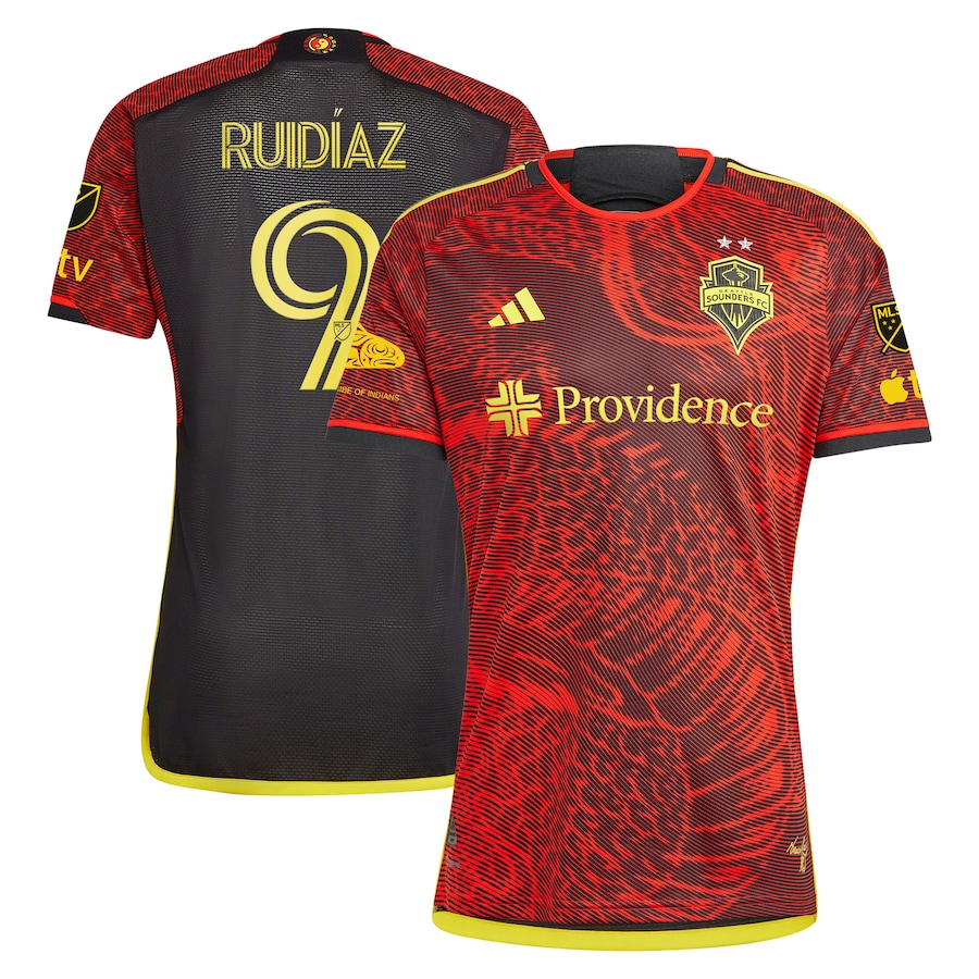 Men's Seattle Sounders FC Raul Ruidiaz adidas Red 2023 The Bruce Lee Kit Authentic Jersey - Jersey