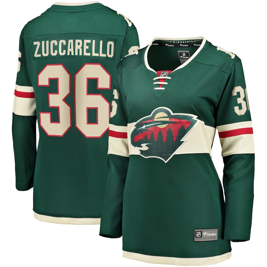 Women's Minnesota Wild Mats Zuccarello Fanatics Green Breakaway Player Jersey - Jersey