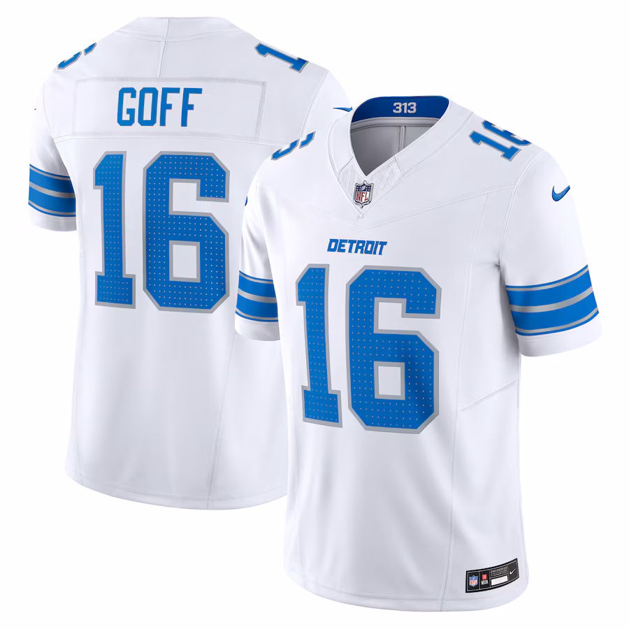 Men's Detroit Lions Jared Goff Nike White Vapor F.U.S.E. Limited Jersey - Jersey