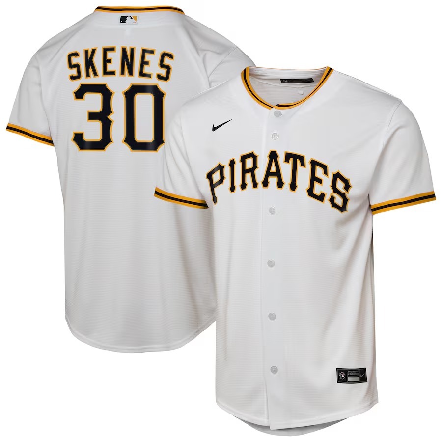 Youth Pittsburgh Pirates Paul Skenes Nike White Home Replica Player Jersey - Jersey
