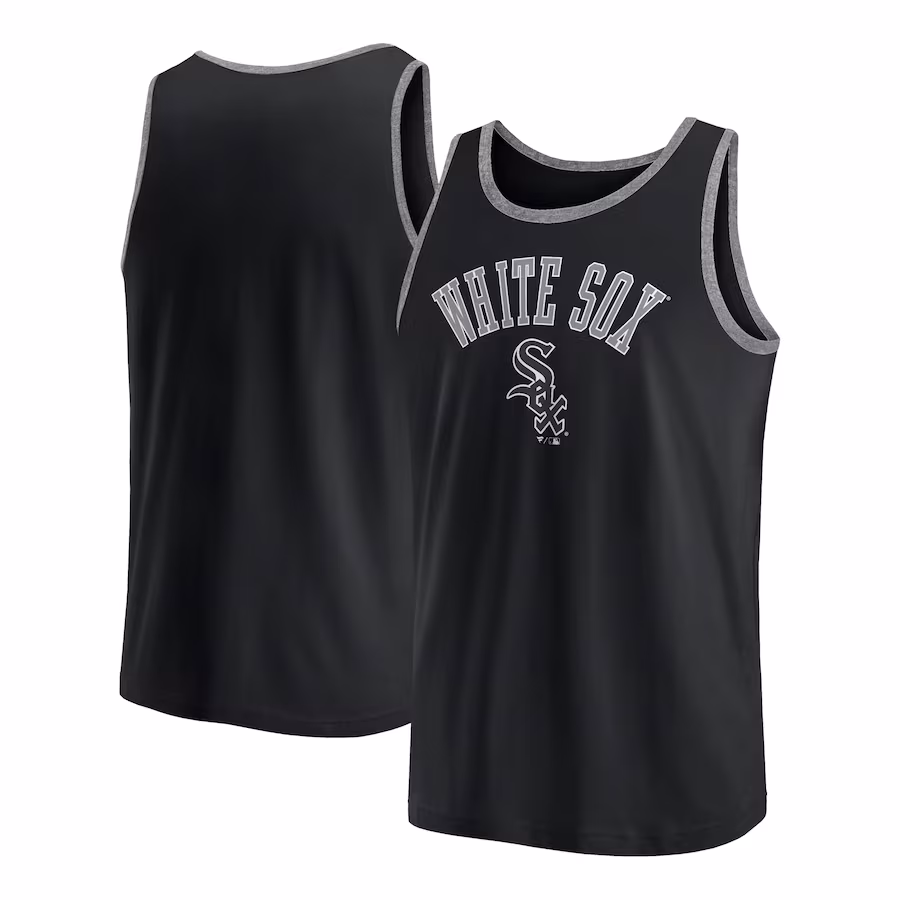 Men's Chicago White Sox Fanatics Black Bet Tank Top - Jersey