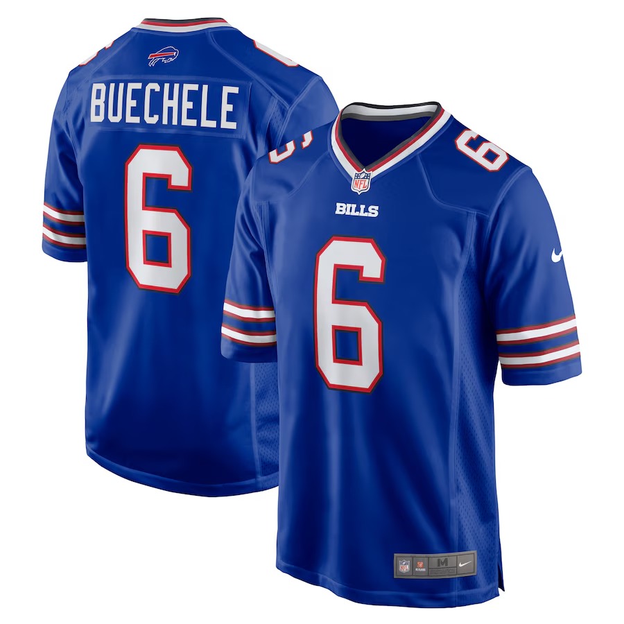 Men's Buffalo Bills Shane Buechele Nike  Royal Team Game Jersey - Jersey