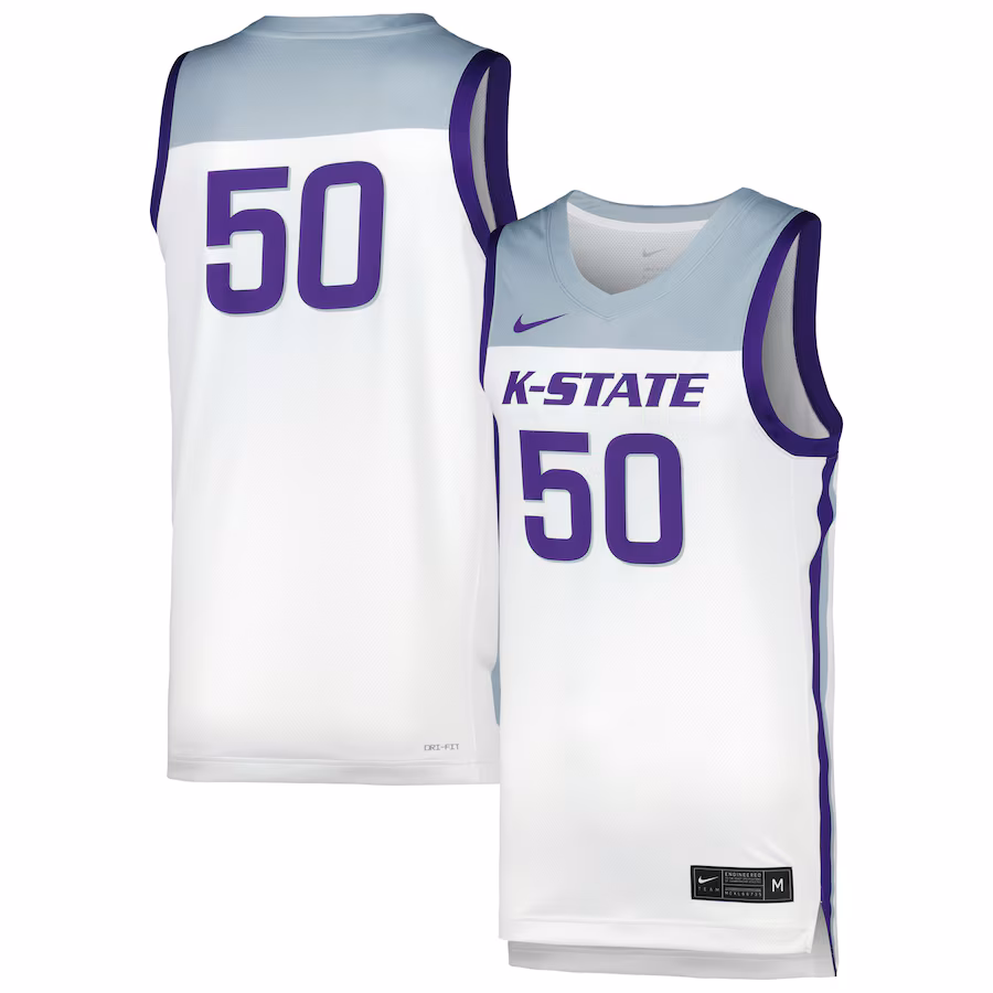 Unisex Nike White Kansas State Wildcats Replica Basketball Jersey - Jersey