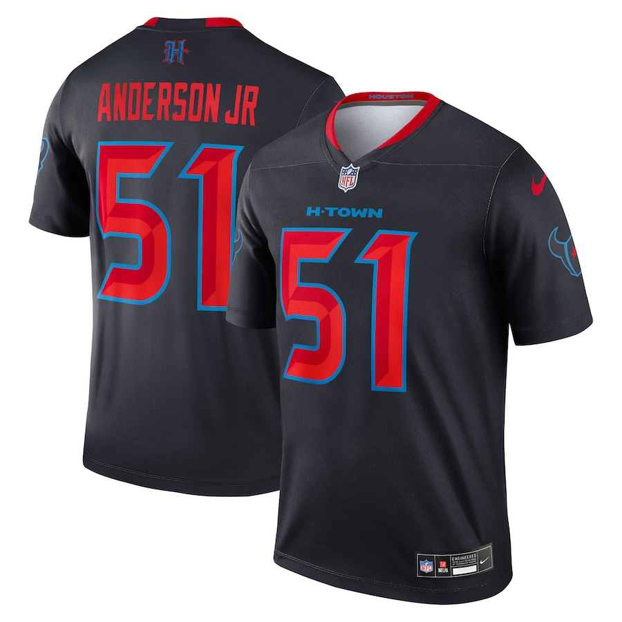 Men's Houston Texans Will Anderson Jr. Nike Navy Alternate Legend Player Performance Top - Jersey