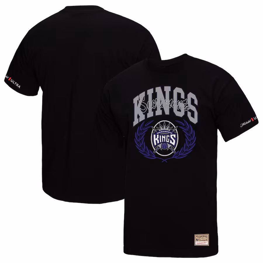 Men's Sacramento Kings Mitchell & Ness Black NBA x Michelob Ultra Rewind II T-Shirt - Jersey