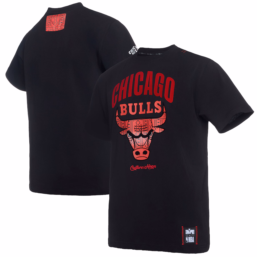 Men's Chicago Bulls  NBA x Two Hype Black Culture & Hoops Collection Premium T-Shirt - Jersey