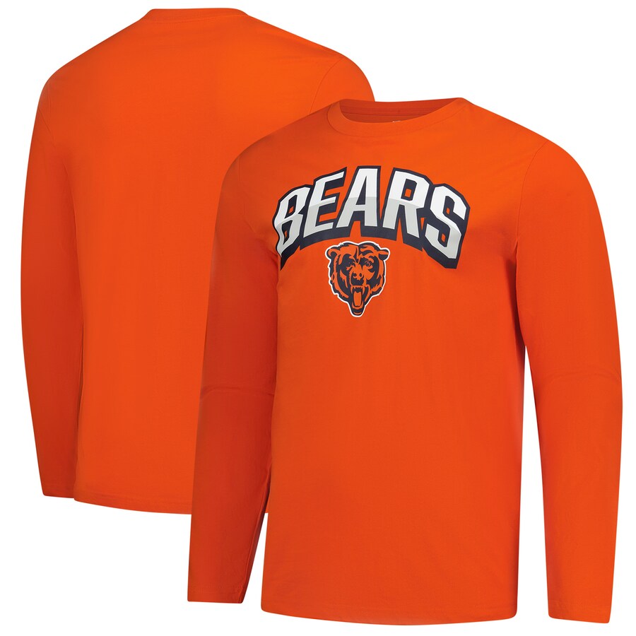 Men's Chicago Bears  Fanatics Orange Long Sleeve T-Shirt - Jersey