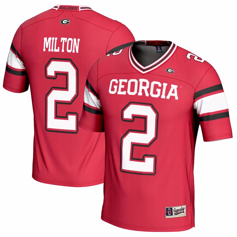 Kendall Milton Georgia Bulldogs GameDay Greats NIL Player Football Jersey - Red - Jersey